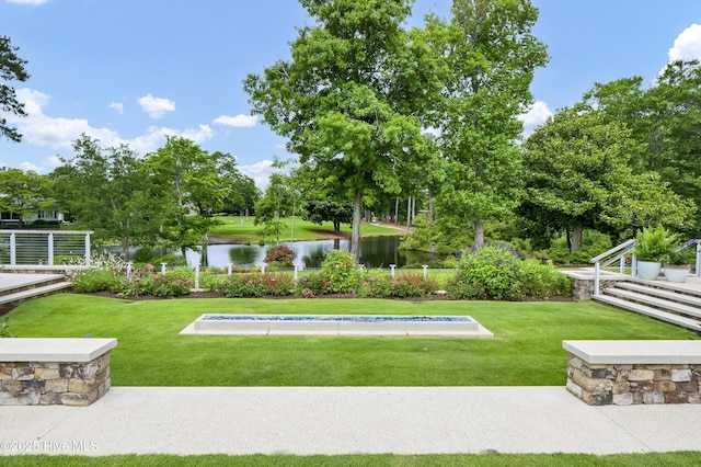 1064 Ocean Ridge Dr, Wilmington, NC 28405 - view of grassy yard featuring a water view and view of wooded area