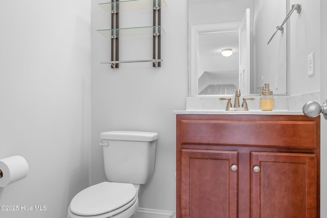 100 Little Acorn Trl, Moyock, NC 27958 - bathroom with toilet, vanity, and baseboards