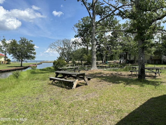258 Hideaway Rd, Belhaven, NC 27810 - view of home's community featuring a water view and a yard