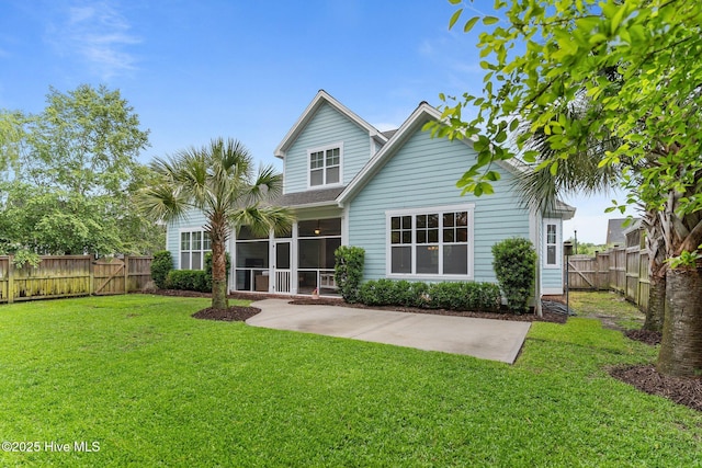 712 Tanbridge Rd, Wilmington, NC 28405 - back of house featuring a sunroom and a patio