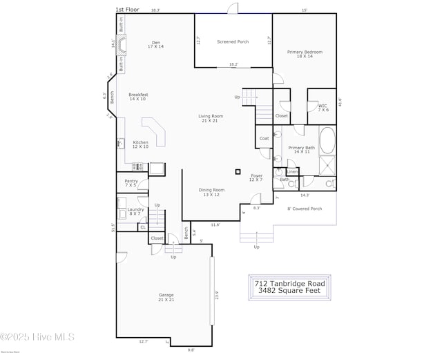 712 Tanbridge Rd, Wilmington, NC 28405 - property floor plan