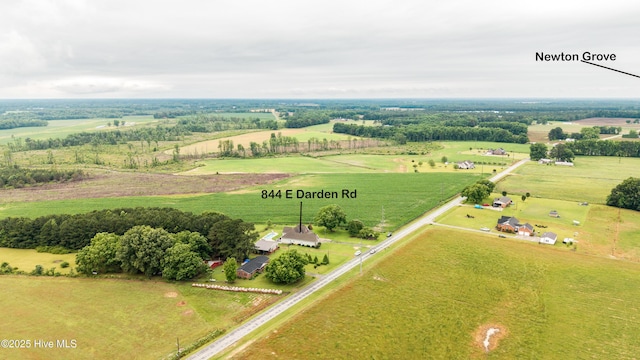 844 E Darden Rd, Faison, NC 28341 - overview of rural landscape with agricultural land