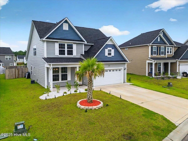5735 Orchardgrass Rd, Leland, NC 28451 - traditional-style house with driveway, a porch, and roof with shingles
