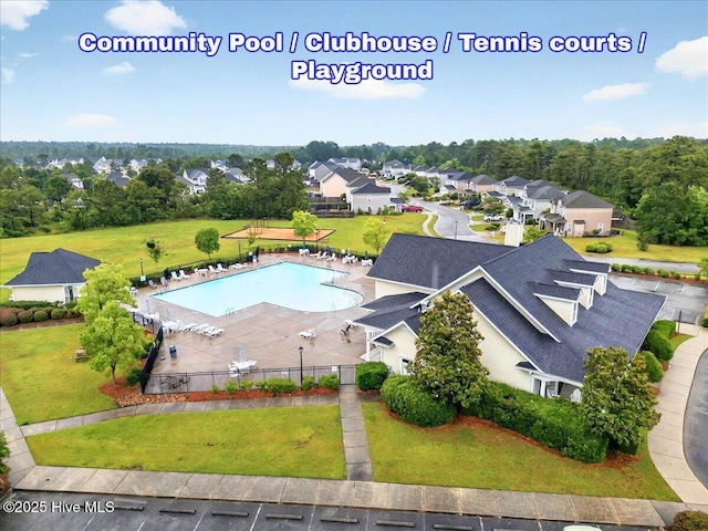 5735 Orchardgrass Rd, Leland, NC 28451 - aerial view of residential area with a pool area