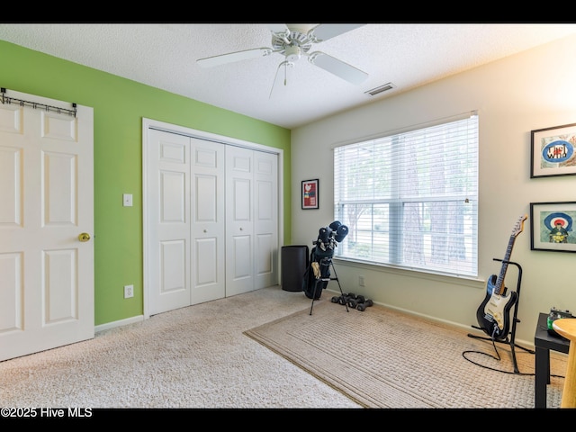 4043 Brick Path Ln SE, Southport, NC 28461 - carpeted office with ceiling fan
