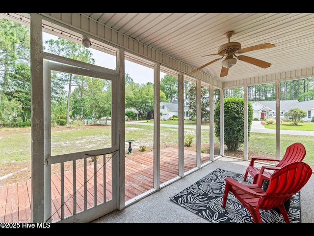 4043 Brick Path Ln SE, Southport, NC 28461 - sunroom / solarium with ceiling fan