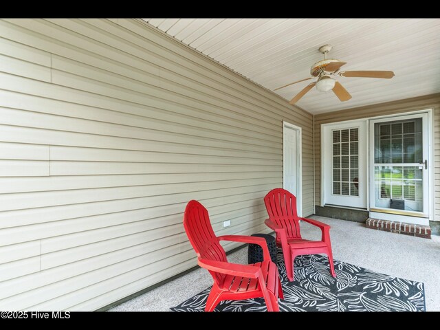 4043 Brick Path Ln SE, Southport, NC 28461 - view of patio / terrace featuring a ceiling fan
