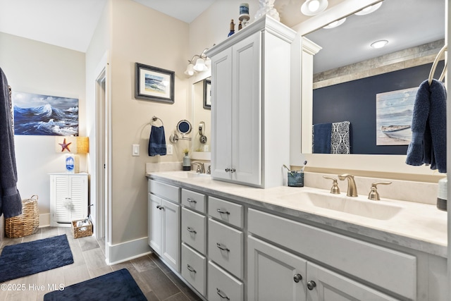 3020 Eno Ln, Leland, NC 28451 - full bathroom featuring double vanity and baseboards