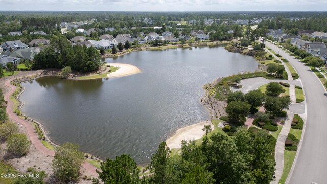 3020 Eno Ln, Leland, NC 28451 - aerial view of property and surrounding area with a nearby body of water and nearby suburban area