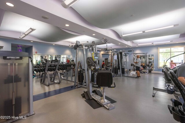3020 Eno Ln, Leland, NC 28451 - exercise room featuring recessed lighting
