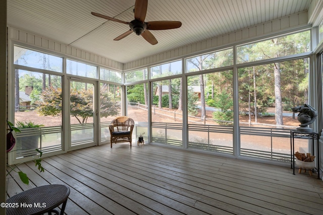 195 Devonshire Ave W, Seven Lakes, NC 27376 - sunroom / solarium featuring a ceiling fan
