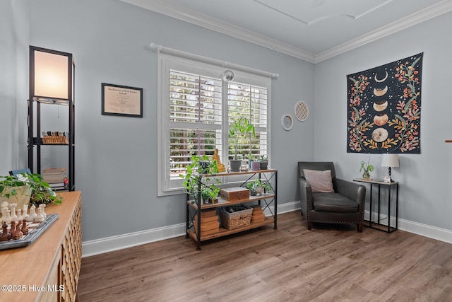 195 Devonshire Ave W, Seven Lakes, NC 27376 - sitting room featuring ornamental molding, wood finished floors, and baseboards