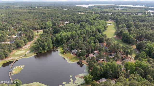 195 Devonshire Ave W, Seven Lakes, NC 27376 - aerial view of property's location with a heavily wooded area and a large body of water