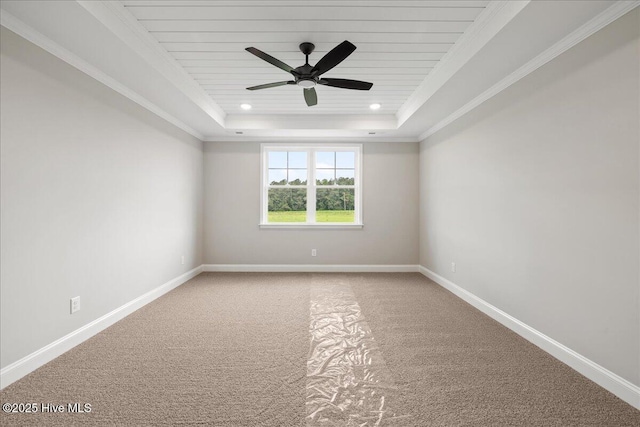 2259 Heartland Rd, Battleboro, NC 27809 - empty room featuring carpet, ceiling fan, baseboards, crown molding, and recessed lighting