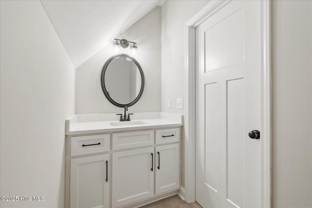 2259 Heartland Rd, Battleboro, NC 27809 - bathroom with vanity and vaulted ceiling