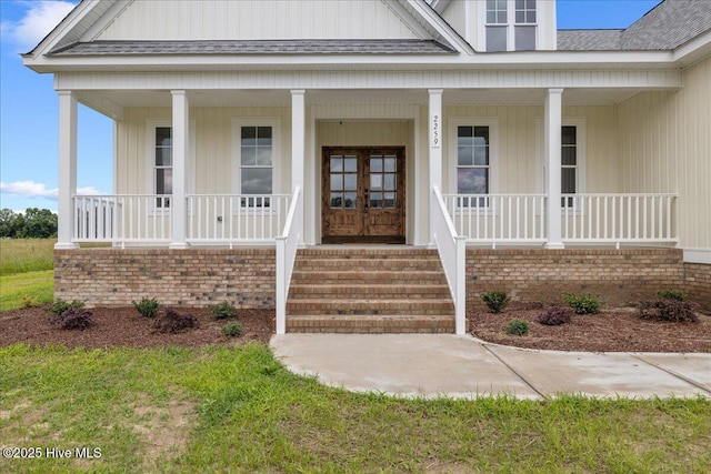 2259 Heartland Rd, Battleboro, NC 27809 - entrance to property featuring covered porch and a shingled roof