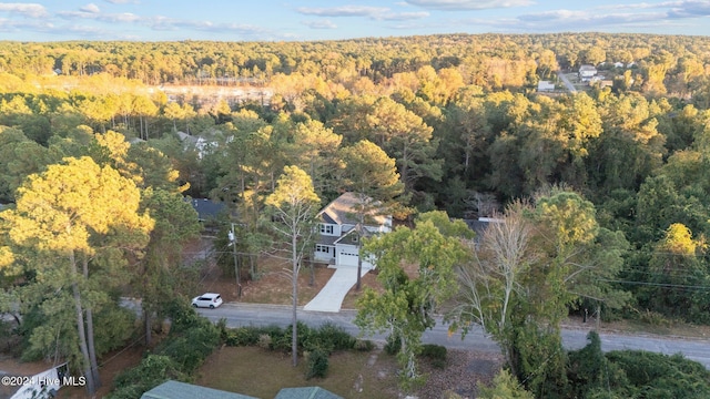 355 N Gaines St, Southern Pines, NC 28387 - aerial overview of property's location with a heavily wooded area
