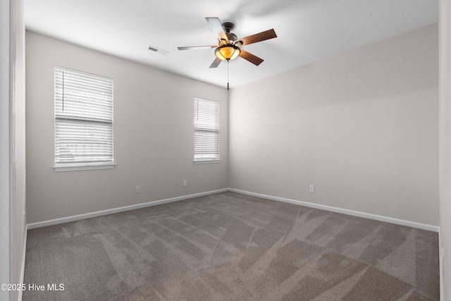 280 Coralstone Ct, Leland, NC 28451 - empty room with a ceiling fan, carpet flooring, and baseboards