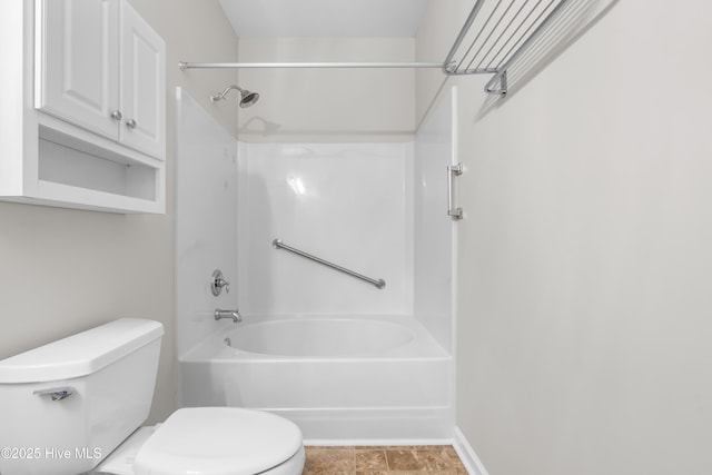280 Coralstone Ct, Leland, NC 28451 - bathroom featuring toilet, shower / washtub combination, and baseboards