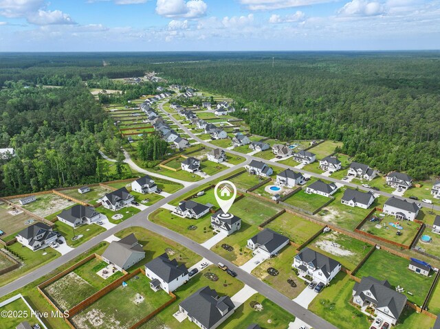 33 Chippewa Ln, Rocky Point, NC 28457 - aerial view of property's location with a forest