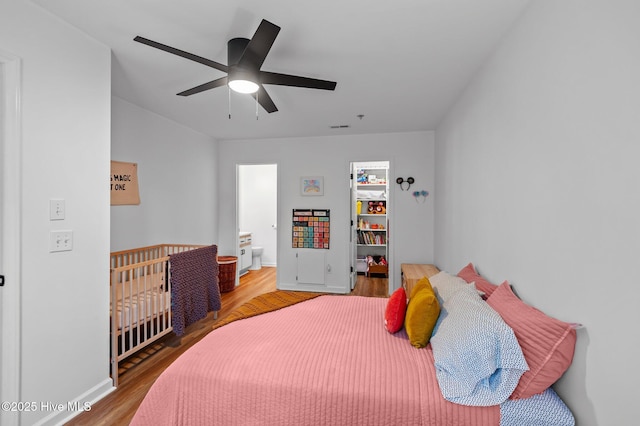 113 Sunshine Ln Unit C8, Winterville, NC 28590 - bedroom with wood finished floors, baseboards, and ceiling fan