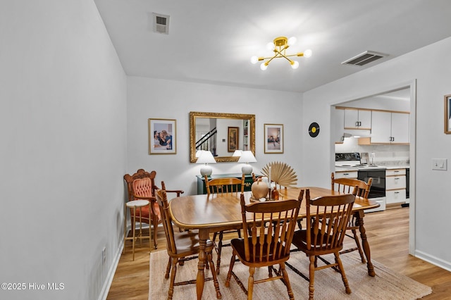 113 Sunshine Ln Unit C8, Winterville, NC 28590 - dining area featuring a chandelier, light wood-style flooring, and baseboards