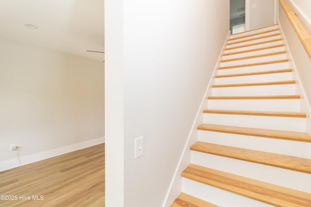 245 Winborne Ln, Edenton, NC 27932 - stairway featuring wood finished floors and baseboards