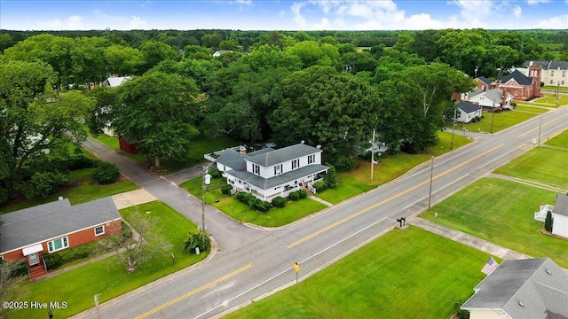 305 Court St, Gatesville, NC 27938 - aerial view of residential area featuring a heavily wooded area