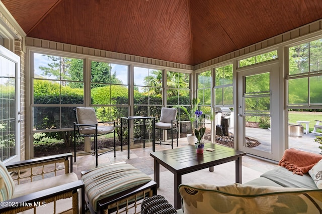 310 White Swan Ct, Wilmington, NC 28412 - sunroom with lofted ceiling and healthy amount of natural light