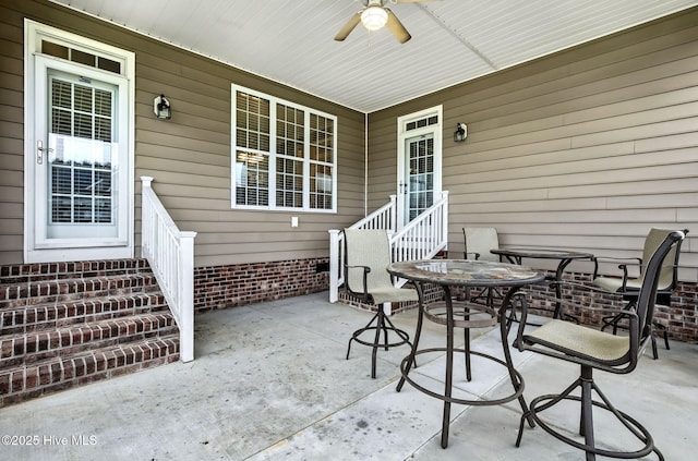 3509 Wales Pl N, Wilson, NC 27896 - view of patio with a ceiling fan