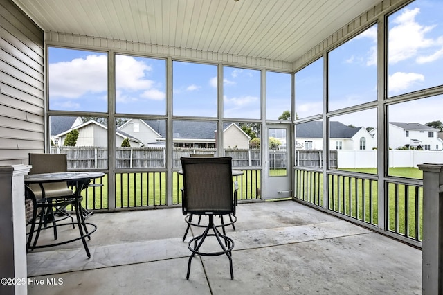 3509 Wales Pl N, Wilson, NC 27896 - sunroom featuring a residential view and plenty of natural light