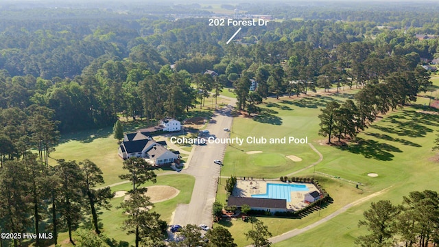 202 Forest Dr, Clinton, NC 28328 - aerial view of a golf course and a pool