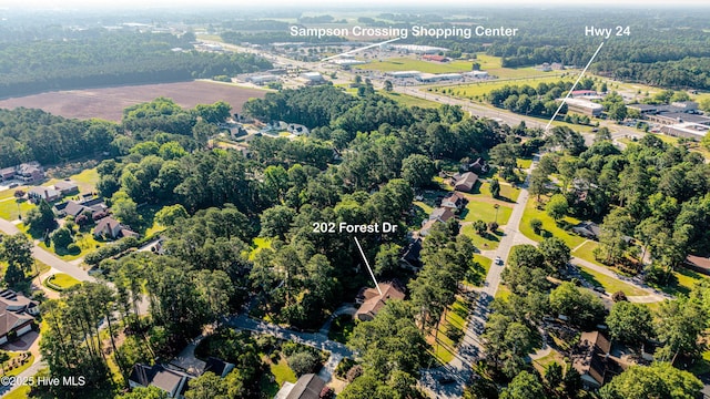 202 Forest Dr, Clinton, NC 28328 - aerial overview of property's location
