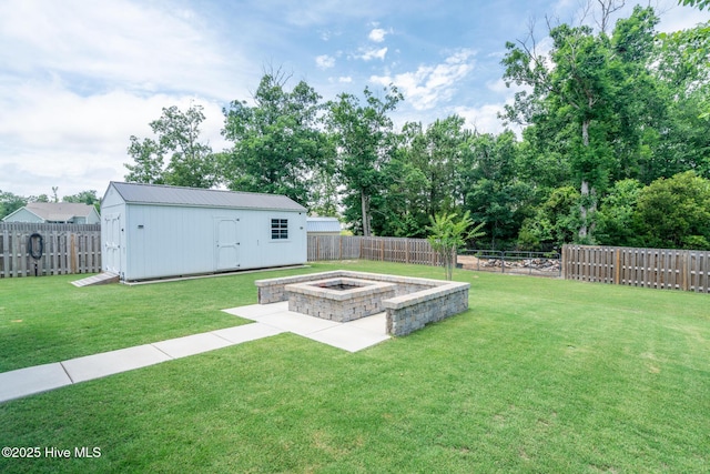 382 Sandy Brook Ct, Supply, NC 28462 - view of yard featuring an outdoor fire pit and a patio area