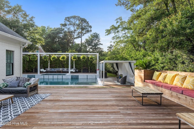 3108 Rivendell Pl, Wilmington, NC 28411 - deck featuring outdoor lounge area and an outdoor pool