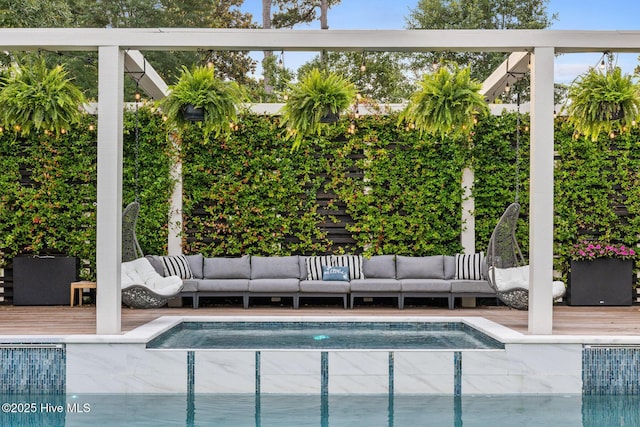 3108 Rivendell Pl, Wilmington, NC 28411 - swimming pool with outdoor lounge area and a wooden deck