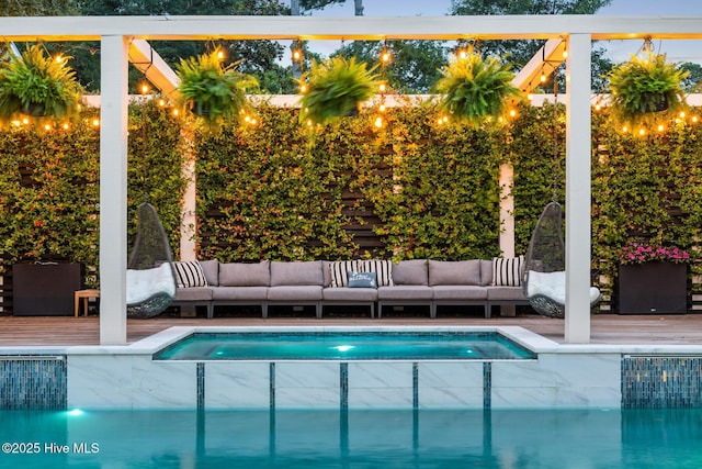 3108 Rivendell Pl, Wilmington, NC 28411 - view of swimming pool with outdoor lounge area and a deck