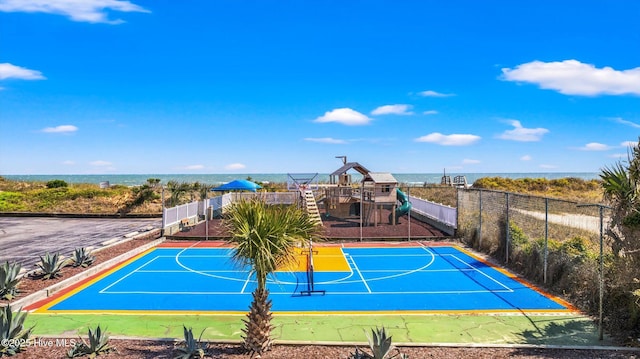 2000 New River Inlet Rd Unit 1208, North Topsail Beach, NC 28460 - view of sport court with community basketball court and a water view
