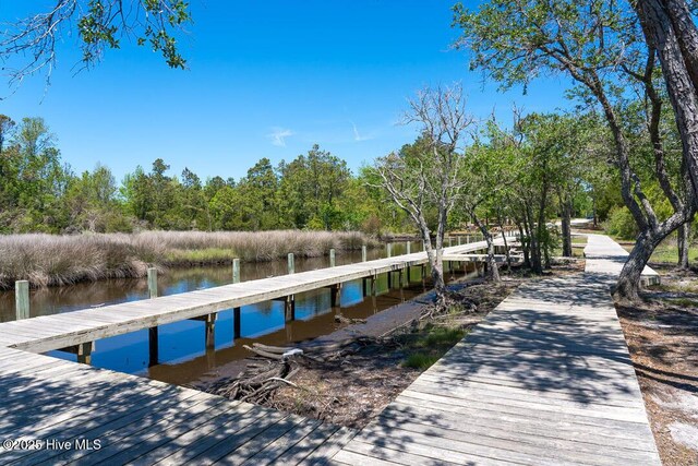 411 Canvasback Ln, Sneads Ferry, NC 28460 - dock area with a water view