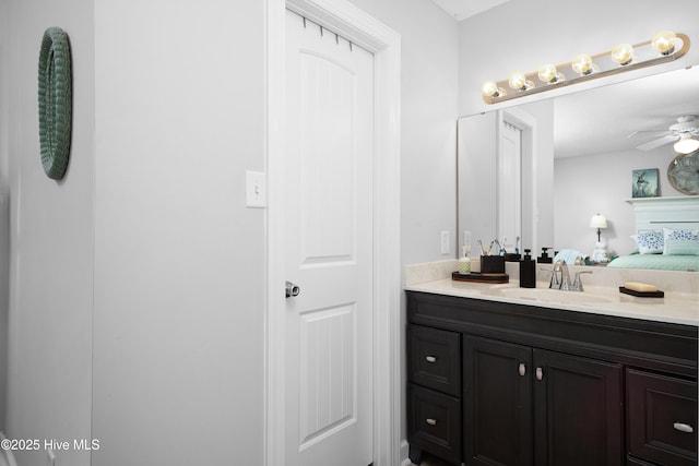 229 Trappers Trl, New Bern, NC 28560 - ensuite bathroom featuring vanity and a ceiling fan