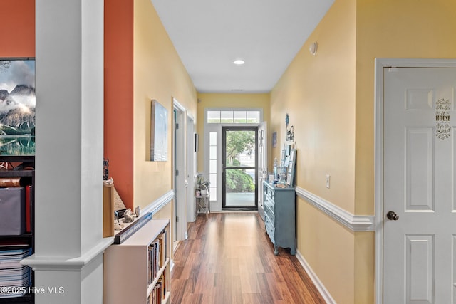 4256 Anderson Dr SE, Southport, NC 28461 - foyer entrance with wood finished floors, recessed lighting, and baseboards