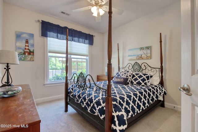 9116 Oak Ridge Plantation Dr, Calabash, NC 28467 - carpeted bedroom with baseboards and ceiling fan
