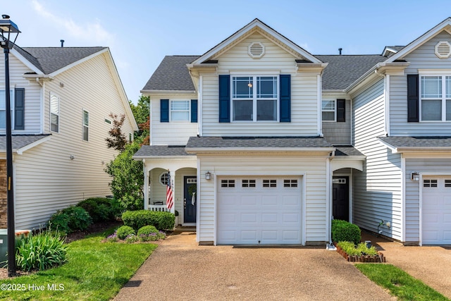 2635 Asher View Ct, Raleigh, NC 27606 - traditional-style house featuring a garage, roof with shingles, and driveway