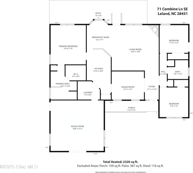 71 Combine Ln SE, Leland, NC 28451 - home floor plan