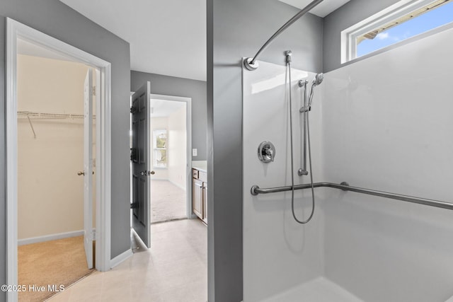 770 Heather Glen Ln, Calabash, NC 28467 - bathroom with a shower, plenty of natural light, and baseboards
