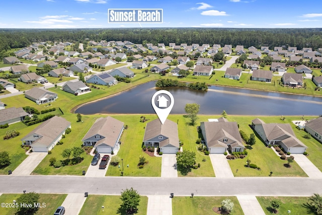 770 Heather Glen Ln, Calabash, NC 28467 - aerial perspective of suburban area with a nearby body of water