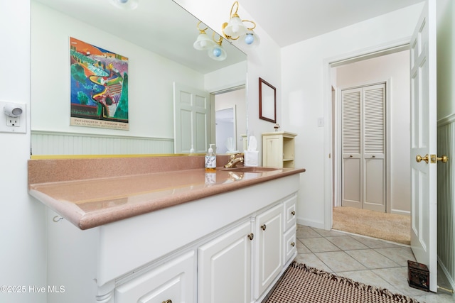 1402 Shepard St, Morehead City, NC 28557 - bathroom with vanity and tile patterned flooring