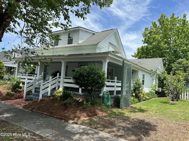 1402 Shepard St, Morehead City, NC 28557 - view of front of property with a porch and a shingled roof