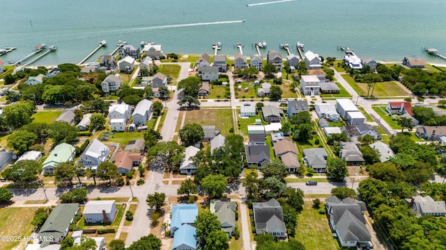 1402 Shepard St, Morehead City, NC 28557 - aerial perspective of suburban area with a large body of water