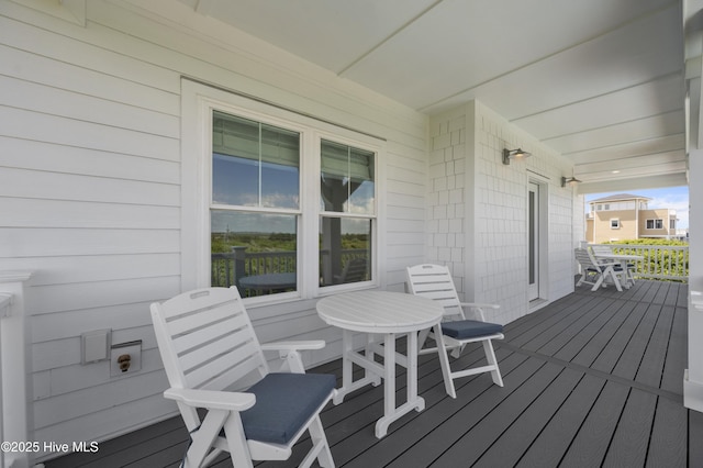 145 Oceanview Ln, North Topsail Beach, NC 28460 - view of wooden porch
